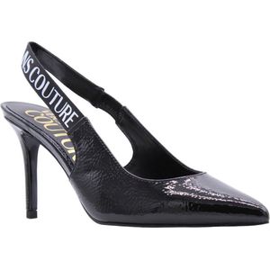 Versace Jeans Couture, Schoenen, Dames, Zwart, 40 EU, Verhoogde hakken muiltjes voor vrouwen