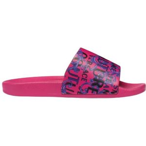Women Shelly Logo Couture Slides - Hot Pink/Violet 35