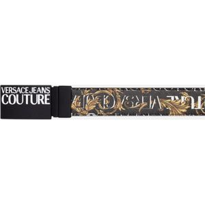 Versace Jeans Couture Men Reversible Logo Belt - Black/Gold