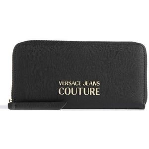 Versace Jeans Couture, Thelma Saffiano PU Portemonnee Zwart, Dames, Maat:ONE Size