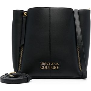 Versace Shopper met afneembare clutch , Black , Dames , Maat: ONE Size