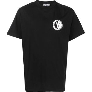 Versace - T-shirt - Zwart - 100% Katoen - Kunstcode 75gahg 07