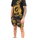 Versace Jeans Couture - Barok Print - Korte Broek - Zwart - 100% Polyamide