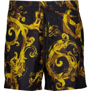 Versace Jeans Couture - Barok Print - Korte Broek - Zwart - 100% Polyamide