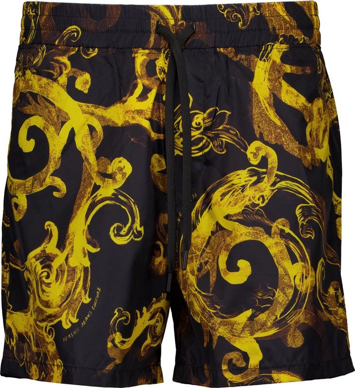 Versace Jeans Couture - Barok Print - Korte Broek - Zwart - 100% Polyamide
