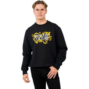 Versace Jeans Couture, Heren, Sweatshirts & Hoodies, Zwart, Maat: S Katoen,