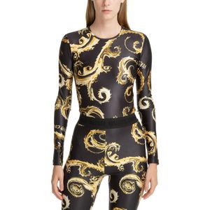 Versace Jeans Couture, Dames, Tops, Zwart, Maat: XS