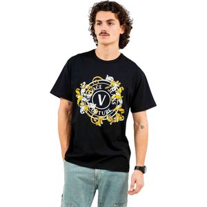 Versace Jeans Couture, Heren, Tops, Zwart, Maat: M Katoen,