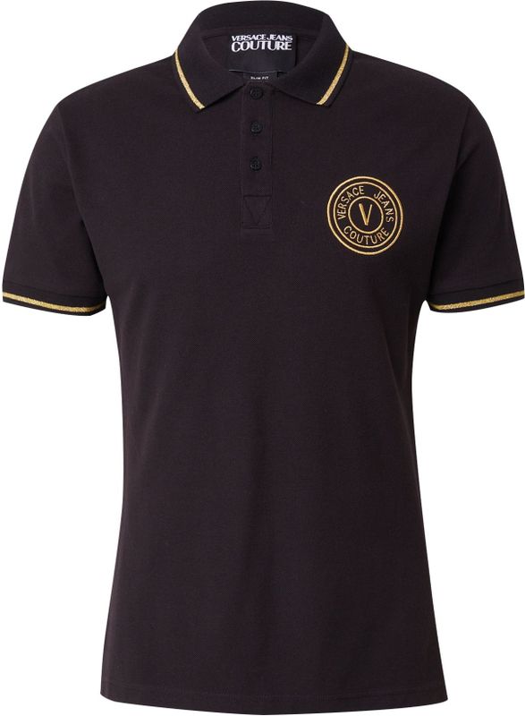 Versace Jeans Couture - Polo Shirt - Zwart - Katoen - Rechte Pasvorm