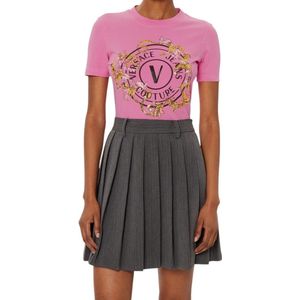 Versace Jeans Couture, Dames, Tops, Roze, Maat: S Katoen,