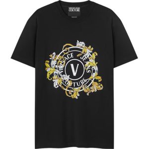 Versace Jeans Couture - T-Shirt - Zwart - Korte Mouwen - Print