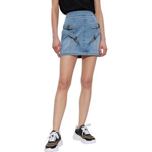 Versace Jeans Couture - Denim Rok - Blauw - Denim - Mini-model