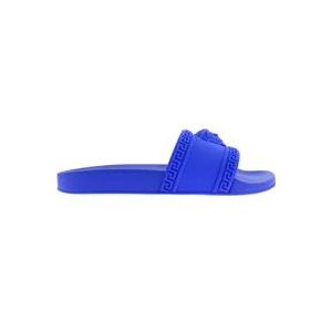 Versace, Heren Slides Blauw, Heren, Maat:43 EU