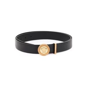 Versace, Accessoires, Heren, Zwart, 110 CM, Medusa Biggie Leren Riem