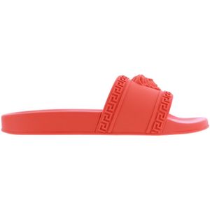 Versace - Heren Pool Slider - Rood/Koraal - Kunststof