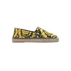 Versace, Barocco Print Espadrillas Geel, Heren, Maat:43 EU