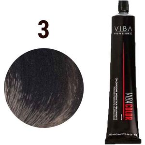 Viba Professional Viba Color Permanent Cosmetic Coloring Cream Haar kleur 100ml - 03 Dark Natural Brown