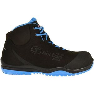 Sixton - Cuban High - Werkschoenen - Zwart / Blauw - Microfiber / Suède