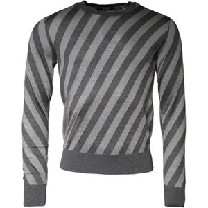 Dolce & Gabbana - TSH86991 - Pullover Sweater - Grijs - 100% Zijde
