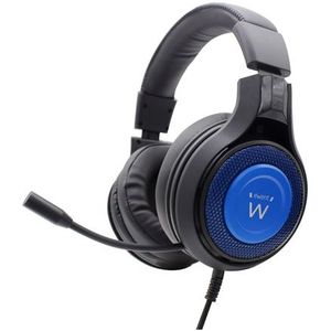Ewent PL3322 hoofdtelefoon/headset Bedraad Neckband Gamen Zwart, Blauw