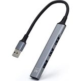 Ewent EW1144 interface hub USB 3.2 Gen 1 (3.1 Gen 1) Type-A 5000 Mbit/s Grijs, Zilver