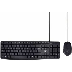 Toetsenbord en muis Ewent EW3006 Zwart Qwerty Spaans