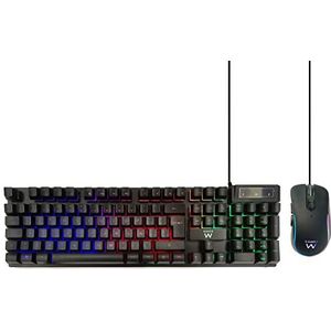 Ewent PL3201 toetsenbord Inclusief muis USB QWERTY Spaans Zwart