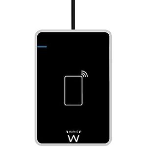 Ewent EW1053 RFID- en NFC-lezer voor elektronische identiteitskaart CIE 3.0 voor toegang tot ANPR, INPS, INAIL, inkomsten en locaties van de P.A. - Kleur zwart