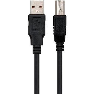 Ewent USB 2.0 printerkabel, zwart, 1,8 m, type A stekker naar type B stekker, 2 x AWG 30 koper