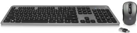 Ewent EW3272 toetsenbord Inclusief muis RF Draadloos QWERTY Spaans Zwart