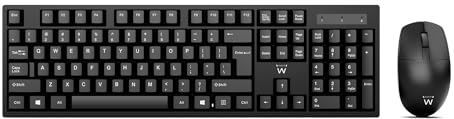 Ewent EW3281 toetsenbord Inclusief muis RF Draadloos QWERTY Spaans Zwart