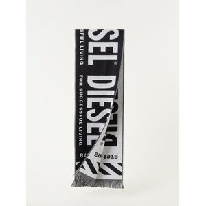 Diesel S-BISC sjaal in wolblend met logoprint 185 x 25 cm