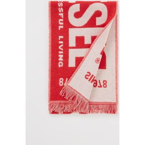 Diesel S-BISC-NEW sjaal in wolblend met logoprint 180 x 30 cm