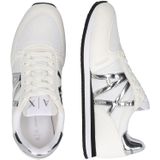 Armani Exchange Rio Retro Hardloopschoenen voor dames, Wit/Zilver