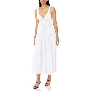 Emporio Armani Swimwear Women's Emporio Armani Ultralight Popeline Long Dress, White, S, wit, S