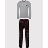 Emporio Armani - Flannel X-Mas Edition Pyjamaset - Marine Check - 100% Katoen