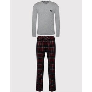 Emporio Armani - Flannel X-Mas Edition Pyjamaset - Marine Check - 100% Katoen