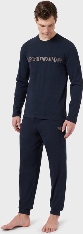 Emporio Armani - Megalogo - Pyjama - Donkerblauw - Katoen/Elastaan