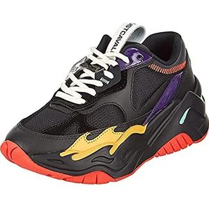 Just Cavalli Sneakers, dames sportschoenen, 971 Black/Purple, 41 EU
