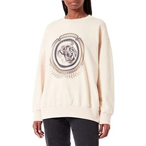 Just Cavalli Sweatshirt voor dames, 108 Ivory Cream, XS, 108 Ivory Cream