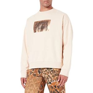 Just Cavalli Sweatshirt, 108 Ivory Cream, XL, voor heren