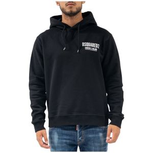 Dsquared 2 - Ceresio 9 - Hoodie - Zwart - Katoen - Capuchon met Trekkoord