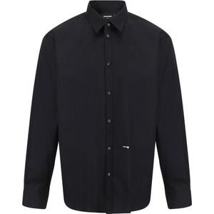 Dsquared2 - Overhemd - Zwart - Katoen - Klassiek Katoenen Overhemd