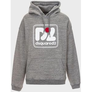Dsquared 2 - Logo Hoodie - Grijs - Katoen - Capuchon met Trekkoord