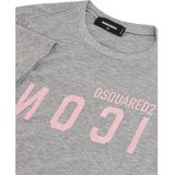 Dsquared 2 - T-shirt - Grijs - Katoen/Viscose - Korte Mouwen