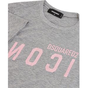 Dsquared 2 - T-shirt - Grijs - Katoen/Viscose - Korte Mouwen