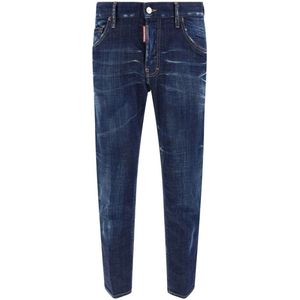 Dsquared 2 - Slim-Fit Jeans - Blauw - 98% Katoen - Vijfzakkenmodel