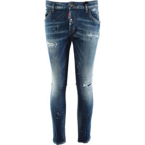 Dsquared 2 - Skater Jeans - Blauw - 93% Katoen, 4% Polyester, 3% Elastaan