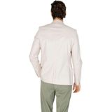 Antony Morato - Jassen - Beige - Katoen - Witte Blazer Lange Mouwen Revers Kraag
