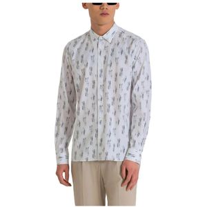 Antony Morato - Lange Mouwen Overhemd - Wit - Katoen/Viscose